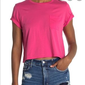 Boxy pink crop t-shirt, size XS